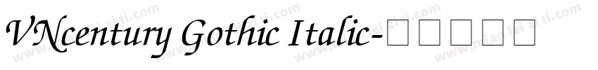 VNcentury Gothic Italic字体转换